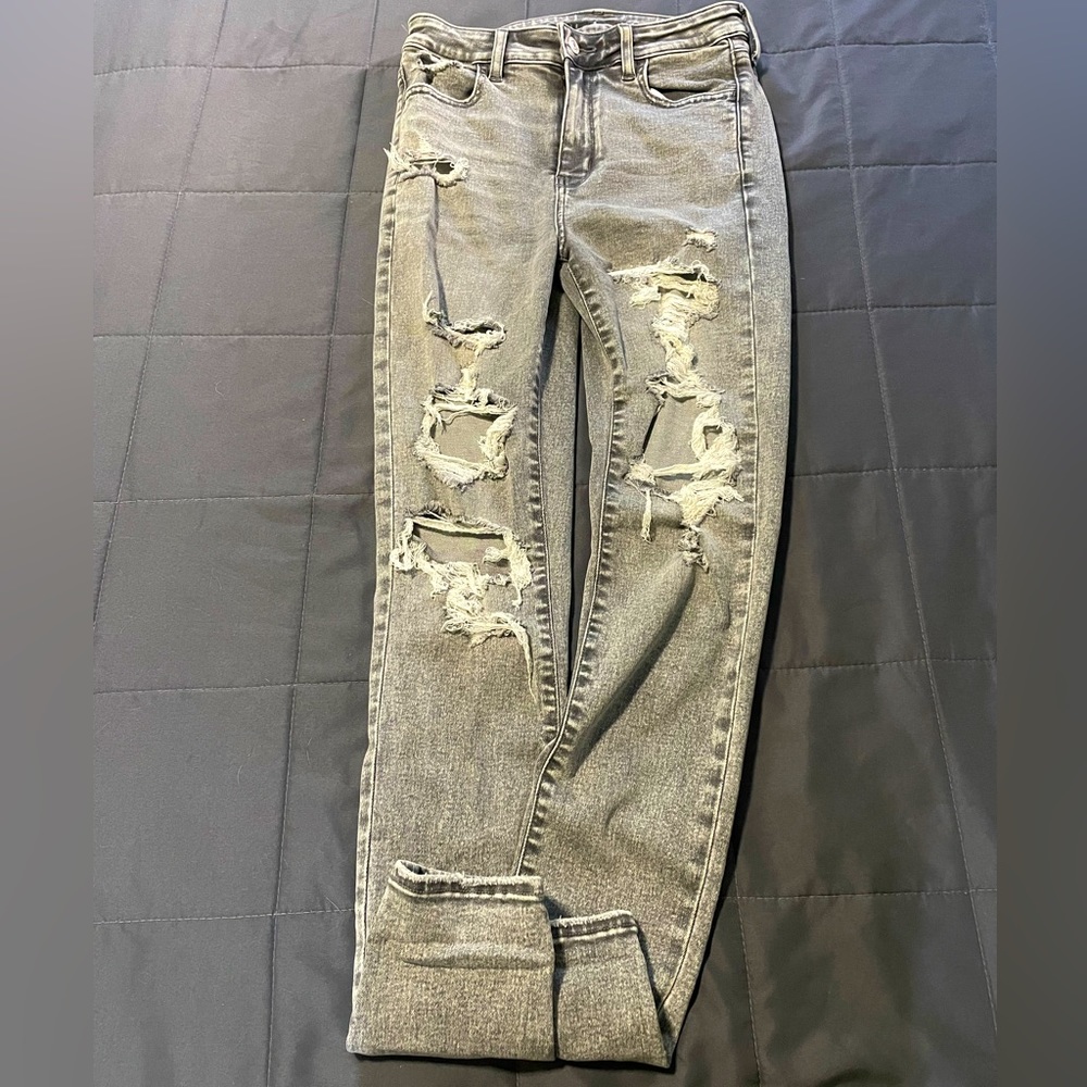 Dark grey skinny jeans